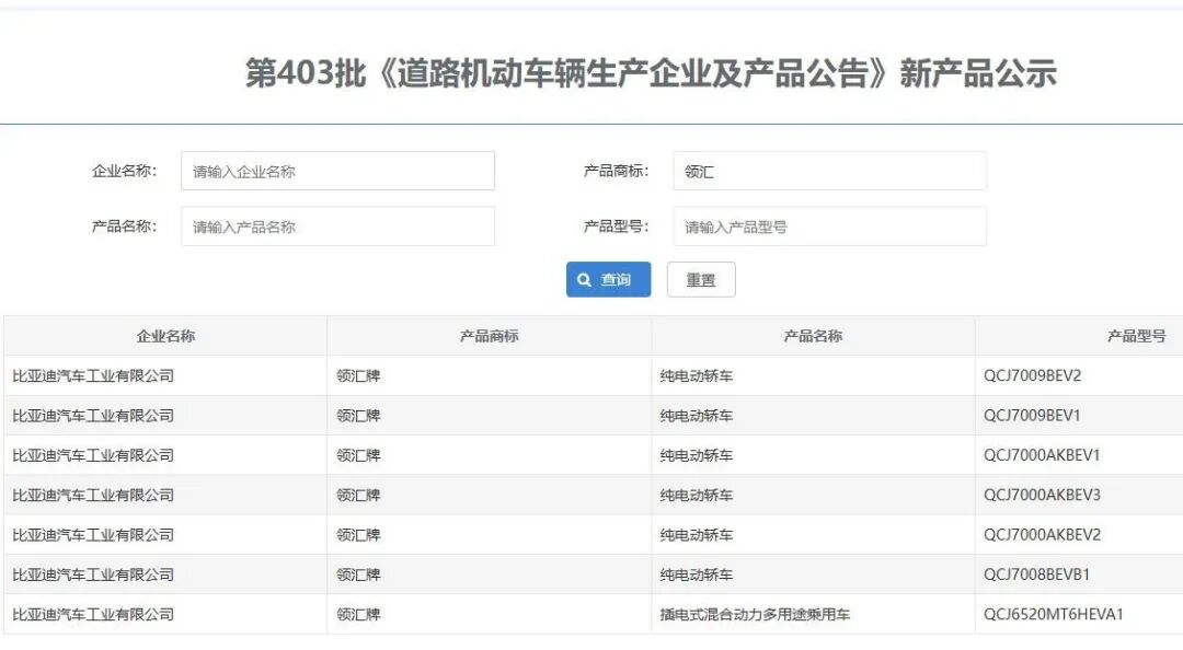 比亚迪新品牌“领汇”来了,4款车型曝光!知情人士:专供大批量采购需求,比如政府公务车采购 比亚迪新品牌“领汇”来了,4款车型曝光!知情人士:专供大批量采购需求,比如政府公务车采购