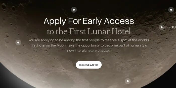 人类首家月球酒店开放预订！5晚房价1000万美元，酒店将配备完整生命保障系统，后续计划使用“月壤砖”建造，其公司创始人是22岁华人小伙